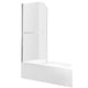 ANZZI 60 in. L x 30 in. W x 79 in. H Right Drain White Rectangular Tub with Frameless Tub Door in Polished Chrome Finish