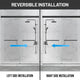 Ward Series Frameless Sliding Shower Door in Various colors with Tempered Clear Glass