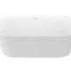 Bailey 59 in. Acrylic and Solid Surface Glossy Flatbottom Bathtub in White