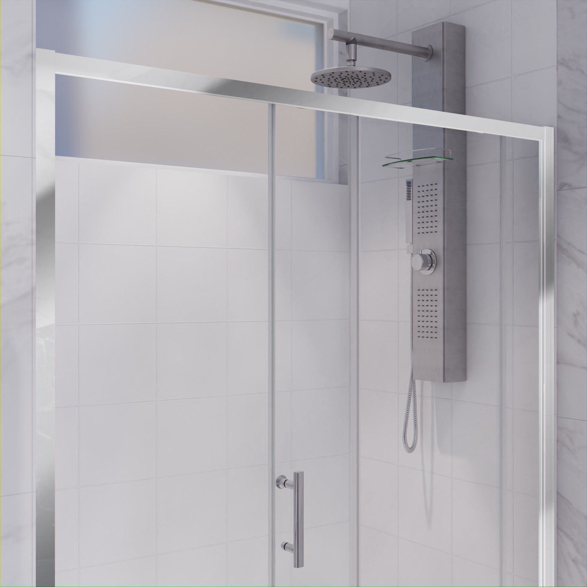 SD-AZ052-01CH-R - ANZZI 48 in. x 72 in. Framed Shower Door with