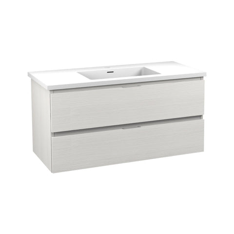 Conques 39 in W x 20 in H x 18 in D Bath Vanity with Cultured Marble Vanity Top in White with White Basin
