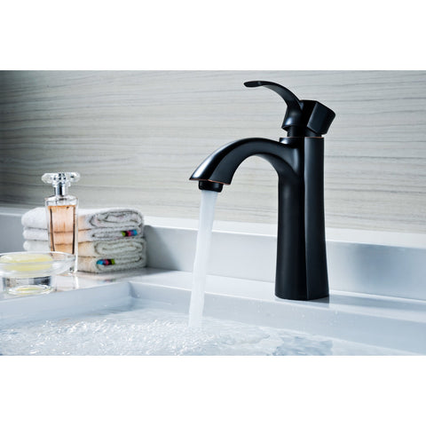 L-AZ013ORB - ANZZI Rhythm Series Single Hole Single-Handle Mid-Arc Bathroom Faucet in Oil Rubbed Bronze