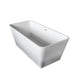 Cenere 4.9 ft. Solid Surface Classic Soaking Bathtub and Kros Faucet