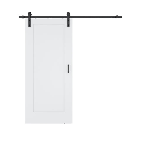 ID-AZBD09 - ANZZI ANZZI 1 Patio Wood Finish Barn Doors - Durable, Sleek Design, Easy Installation - White Barn Door with Hardware Kit Included - Perfect for Indoor & Outdoor Use - White (36x84’’)