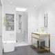 SD-AZ8075-01BG - ANZZI Passion Series 24 in. by 72 in. Frameless Hinged shower door in Brushed Gold with Handle