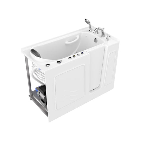 ANZZI ANZZI 53 - 60 in. x 26 in. Right Drain Air and Whirlpool Jetted Walk-in Tub in White