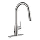 Modern Touchless Brushed Nickel Pull-Down Kitchen Faucet