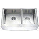 ANZZI Elysian Farmhouse 36 in. Double Bowl Kitchen Sink with Sails Faucet