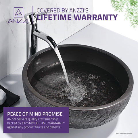 ANZZI Tara Series Deco-Glass Vessel Sink