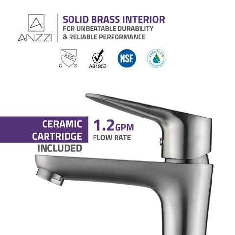 ANZZI Vivace Single Hole Single-Handle Bathroom Faucet