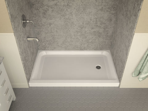 ANZZI Tier 36 x 60 in. Single Threshold Shower Base in White
