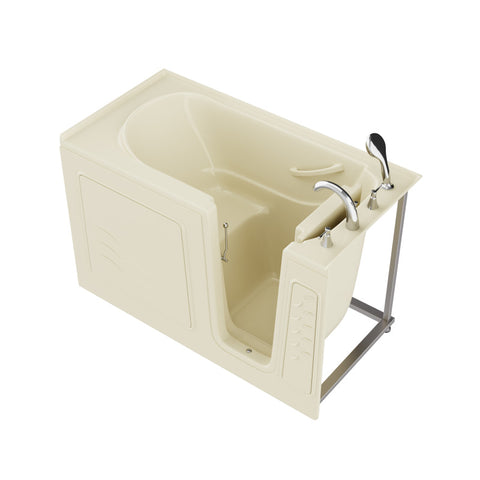 AZ3060WIRBS - ANZZI Coupe Series 30 in. x 60 in. Right Drain Quick Fill Walk-In Soaking Tub in Biscuit