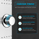 Coastal Series 44 in. 2-Jetted Full Body Shower Panel System in Brushed Steel with Heavy Rain Showerhead and Spray Wand