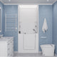 Rampart Series 60 in. W x 60 in. H 2-Piece Glue-Up Acrylic Shower Wall Set in White with 5 x 10 in. Subway Tile Design