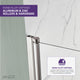60 in. L x 30 in. W x 79 in. H Left Drain White Rectangular Tub with Frameless Tub Door in Brushed Nickel Finish