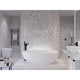 FT-AZ502 - ANZZI Fiume 5.6 ft. Man-Made Stone Center Drain Freestanding Bathtub in Matte White