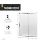 ANZZI Madam Series 60 in. by 76 in. Frameless Sliding Shower Door with Handle