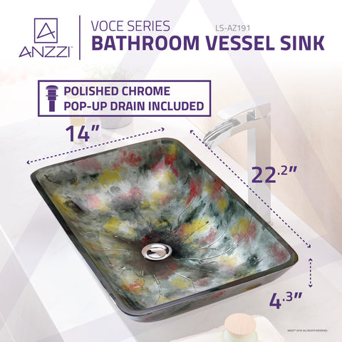 ANZZI Voce Series Vessel Sink in Impasto Green