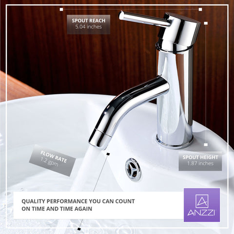 L-AZ030 - Bravo Series Single Hole Single-Handle Low-Arc Bathroom Faucet in Polished Chrome