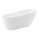 Trend 67 in. Acrylic Flatbottom Non-Whirlpool Bathtub with Tugela Faucet and Kame 1.28 GPF Toilet