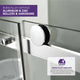 ANZZI Rhodes Series 48 in. x 76 in. Frameless Sliding Shower Door with Handle