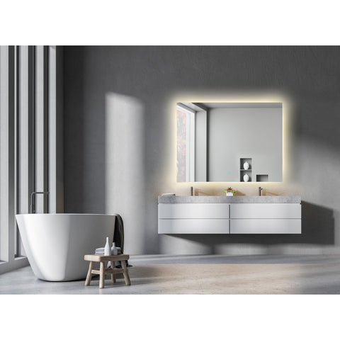 ANZZI Autumn 36 in. x 48 in. Frameless LED Bathroom Mirror
