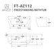 FT-AZ112-R - ANZZI ANZZI Series 5.41 ft. Freestanding Bathtub in White