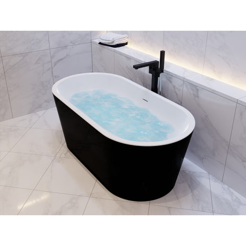 Chand 67 in. Acrylic Flatbottom Freestanding Bathtub