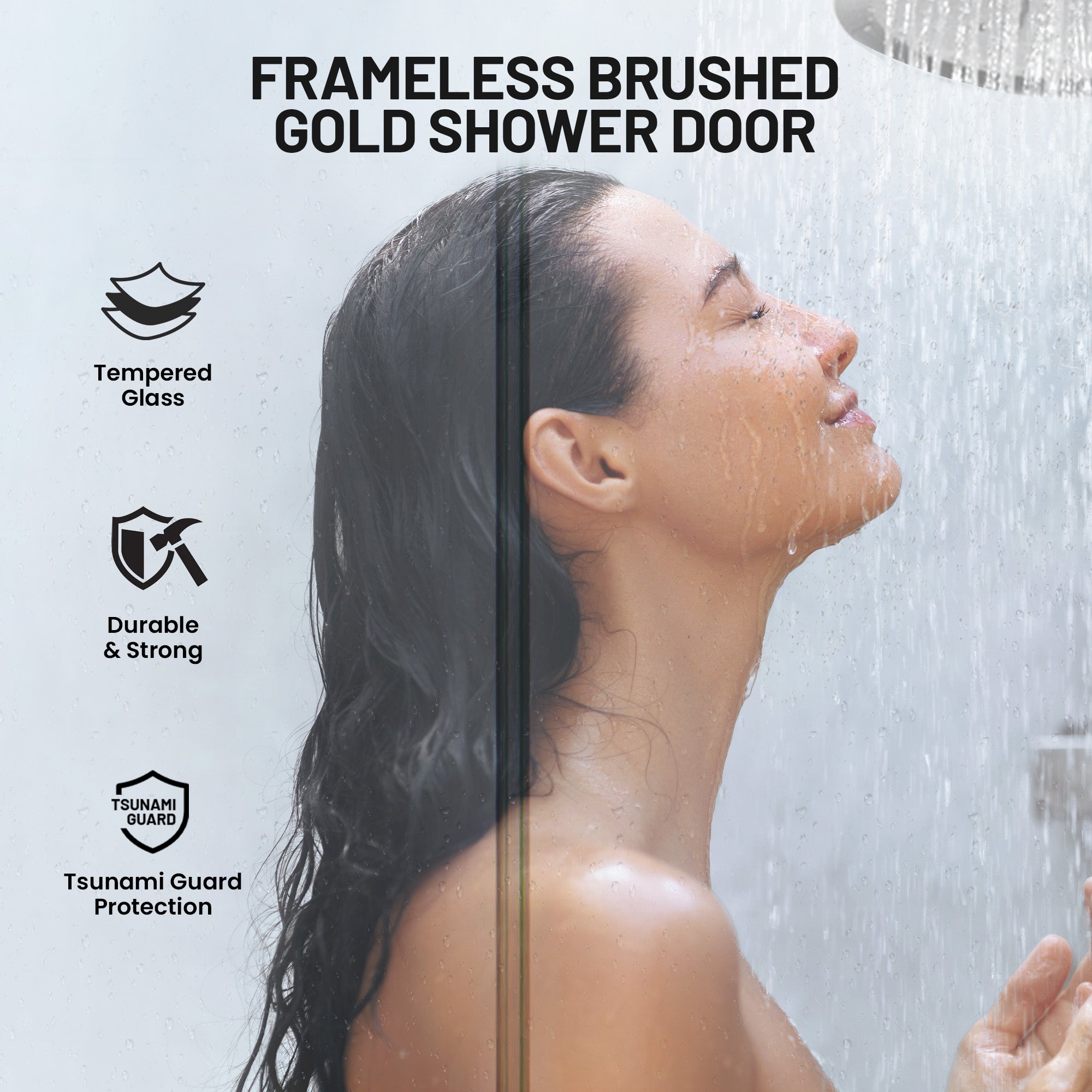 SD-AZ20-01BG - ANZZI Mountain 48 in Reversible Frameless Sliding