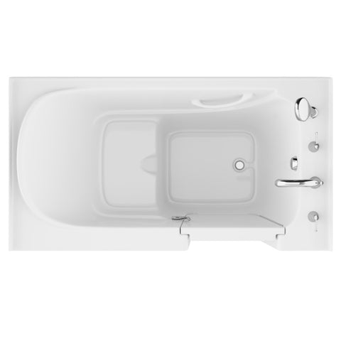 ANZZI 32 in. x 60 in. Right Drain Quick Fill Walk-In Soaking Tub in White