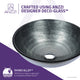 Gardena Series Deco-Glass Vessel Sink in Brushed Silver
