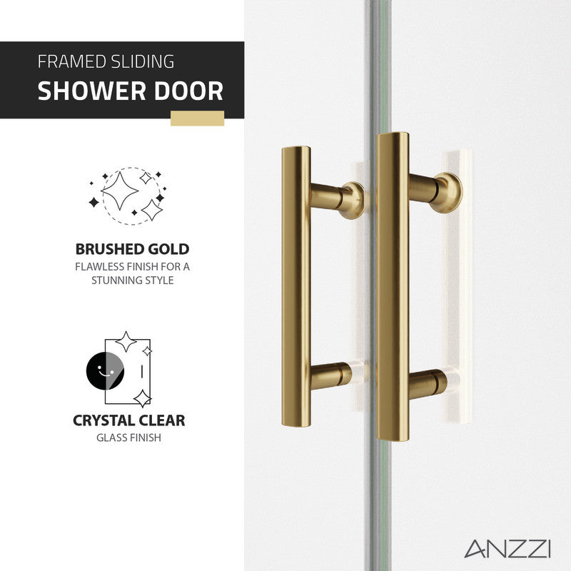 ANZZI Enchant 70-in. x 60.4-in. Framed Sliding Shower Door