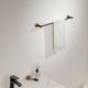 ANZZI 4-Piece Matte Black & Satin Brass Bathroom Accessories Set