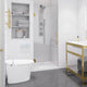 SD-AZ8075-01BG - ANZZI Passion Series 24 in. by 72 in. Frameless Hinged shower door in Brushed Gold with Handle