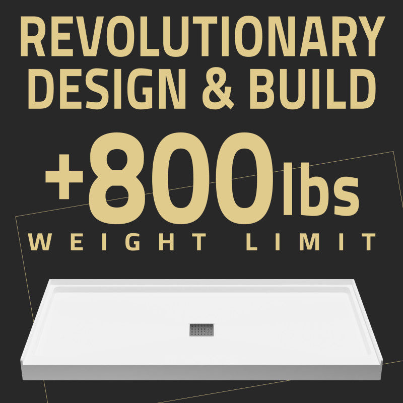 SB-AZ101C - ANZZI Alexander Base Series 60 in. L x 30 in. W Alcove