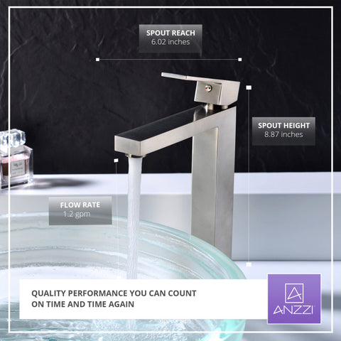 Enti Series Single Hole Single-Handle Vessel Bathroom Faucet