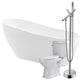 FTAZ093-42B-65 - ANZZI Trend 67 in. Acrylic Flatbottom Non-Whirlpool Bathtub with Havasu Faucet and Talos 1.6 GPF Toilet