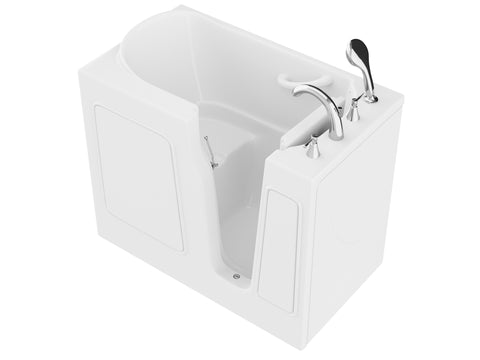 AMZ2646RWS - ANZZI 26 in. x 46 in. Right Drain Quick Fill Walk-In Soaking Tub in White