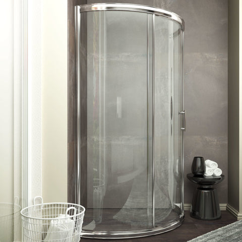 SD-AZ01-01CH - ANZZI Baron Series 39 in. x 74.75 in. Framed Sliding Shower Door in Polished Chrome