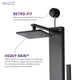 Dion Series 39 in. 2-Jetted Shower Tower with Heavy Rain Shower and Body Jets and Spray Wand in Matte black