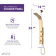Cici Series 39 in. 2-Jetted Shower Tower with Heavy Rain Shower and Body Jets and Spray Wand in Gold