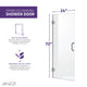 ANZZI Passion Series 24 in. by 72 in. Frameless Hinged shower door with Handle