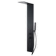 Collines Series 55 in. 2-Jetted Shower Tower with Heavy Rain Shower and Jets and Spray Wand in Matte Black