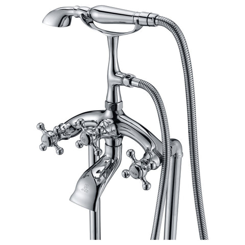Tugela 3-Handle Claw Foot Tub Faucet with Hand Shower
