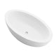 ANZZI Lusso 75" Solid Surface Center Drain Freestanding Bathtub