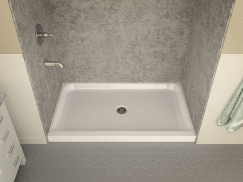 ANZZI Tier 36 x 60 in. Single Threshold Shower Base in White