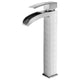 ANZZI Passage Series 1-Piece Solid Surface Vessel Sink in Matte White with Key Faucet in Brushed Nickel