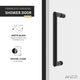 ANZZI Lancer 23 in. x 72 in. Semi-Frameless Shower Door with TSUNAMI GUARD