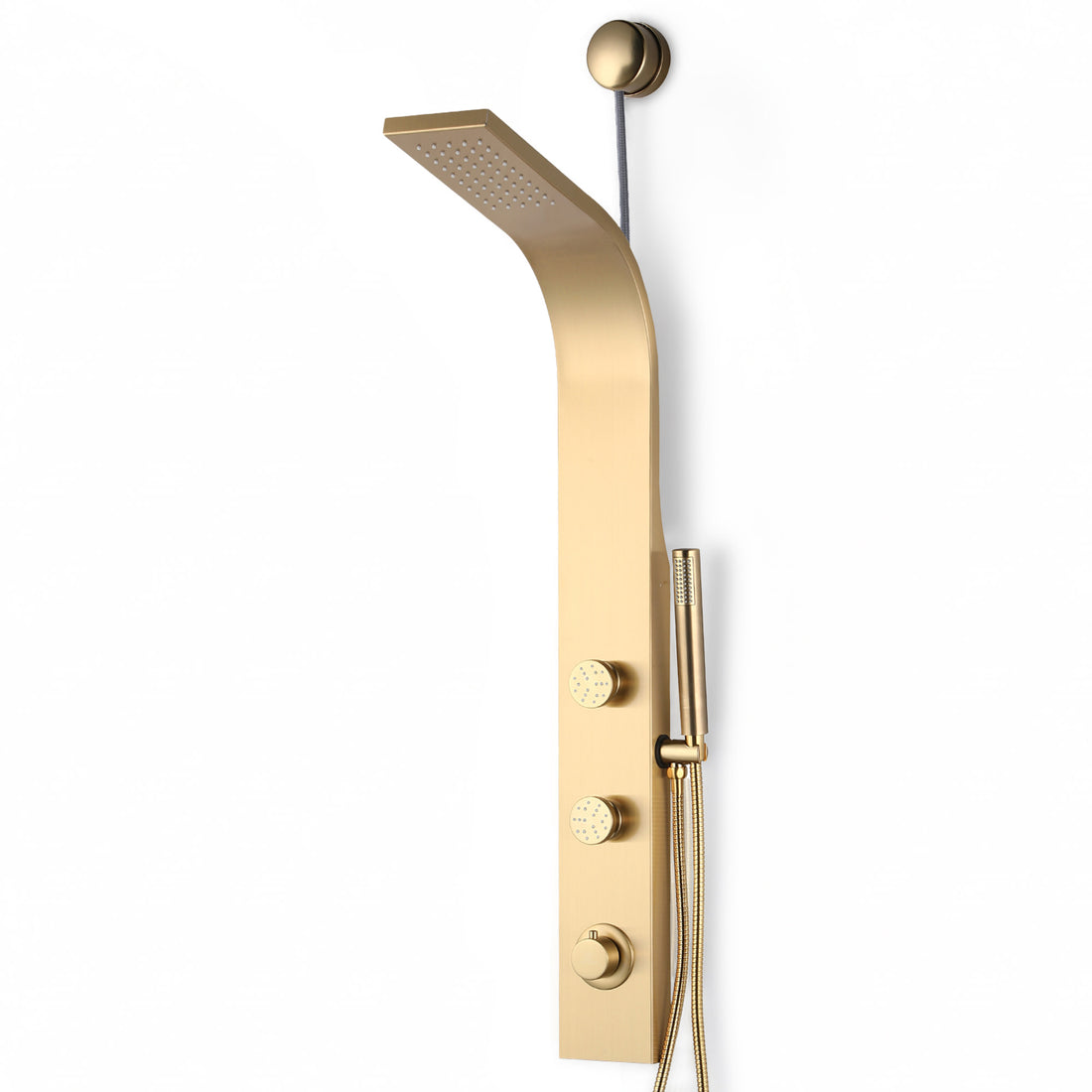 ANZZI Cici Series 39 in. 2-Jetted Shower Tower with Heavy Rain Shower and Body Jets and Spray Wand