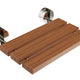 Leisure 20 in. Teak Wall Mounted Folding Shower Seat